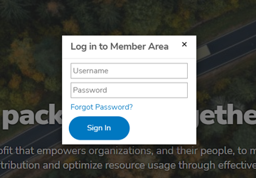 Log in form to access Member Area